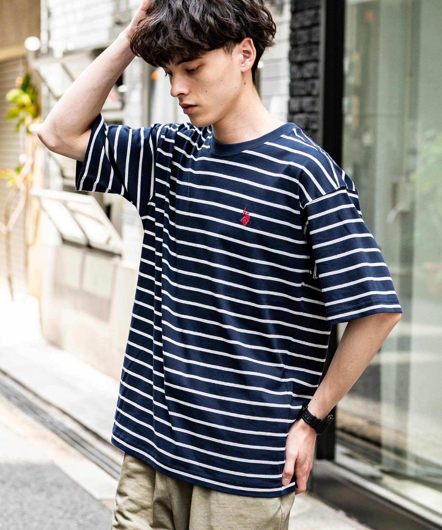 【ロッキーモンロー/Rocky Monroe】のU.S. POLO ASSN. ワンポイントロゴ半袖Tシャツ インテリア・キッズ・メンズ・レディースファッション・服の通販 founy(ファニー) 　ファッション　Fashion　レディースファッション　Fashion for Women　トップス・カットソー　Cut & Sew Tops　シャツ・ブラウス・オフィスカジュアル　Elegant Blouses & Button-Ups　ロングTシャツ・Tシャツ　Longline T-Shirts & Tees　シンプル　Simple, Minimal　バランス　Balance, Style Balance　パターン　Pattern, Design Print　フォルム　Silhouette, Form　フロント　Front, Front Design　プリント　Print, Printed Pattern　ボーダー　Border, Stripe　ポケット　Pocket, Pocket Detail　半袖　Short Sleeve, Half Sleeve　メンズ　Men's, Menswear　リラックス　Relax, Relaxed Fit　ワンポイント　One Point, Statement Accent　再入荷　Restock / Back in Stock　おすすめ　Recommended / Our Picks　B.ネイビー|ID: prp329100004563202 ipo3291000000033595372