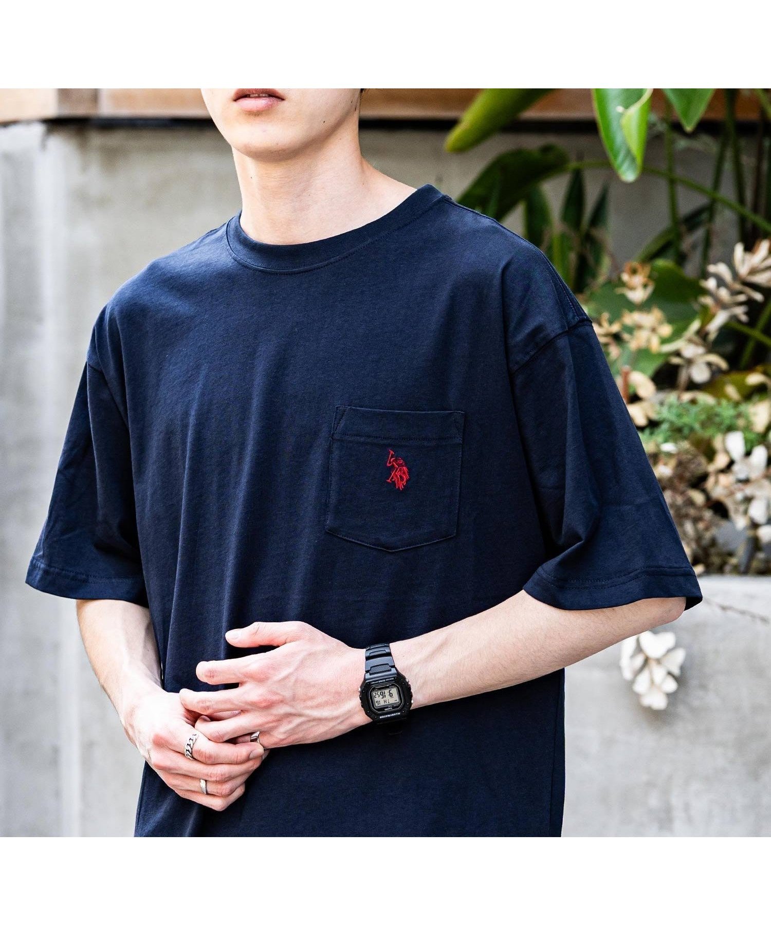 【ロッキーモンロー/Rocky Monroe】のU.S. POLO ASSN. ワンポイントロゴ半袖Tシャツ インテリア・キッズ・メンズ・レディースファッション・服の通販 founy(ファニー) 　ファッション　Fashion　レディースファッション　Fashion for Women　トップス・カットソー　Cut & Sew Tops　シャツ・ブラウス・オフィスカジュアル　Elegant Blouses & Button-Ups　ロングTシャツ・Tシャツ　Longline T-Shirts & Tees　シンプル　Simple, Minimal　バランス　Balance, Style Balance　パターン　Pattern, Design Print　フォルム　Silhouette, Form　フロント　Front, Front Design　プリント　Print, Printed Pattern　ボーダー　Border, Stripe　ポケット　Pocket, Pocket Detail　半袖　Short Sleeve, Half Sleeve　メンズ　Men's, Menswear　リラックス　Relax, Relaxed Fit　ワンポイント　One Point, Statement Accent　再入荷　Restock / Back in Stock　おすすめ　Recommended / Our Picks　C.ネイビー|ID: prp329100004563202 ipo3291000000033595378