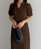 【ジュノア/JUNOAH】のcallautia カットレースポロワンピース(ペチワンピースセット) ブラウン|ID: prp329100004563208 ipo3291000000032590691
