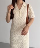 【ジュノア/JUNOAH】のcallautia カットレースポロワンピース(ペチワンピースセット) アイボリー|ID: prp329100004563208 ipo3291000000032590693