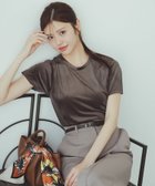 【ナチュラル ビューティー ベーシック/NATURAL BEAUTY BASIC】のベロアTシャツ 人気、トレンドファッション・服の通販 founy(ファニー) ファッション Fashion レディースファッション Fashion for Women トップス・カットソー Cut & Sew Tops シャツ・ブラウス・オフィスカジュアル Elegant Blouses & Button-Ups ロングTシャツ・Tシャツ Longline T-Shirts & Tees ベロアトップス Velour Tops / Velvet-Look Items シアー Sheer, See-Through フィット Fit, Slim Fit ベロア Velour, Soft Velvet ベーシック Basic, Essential thumbnail ブラウン|ID: prp329100004563259 ipo3291000000033543929