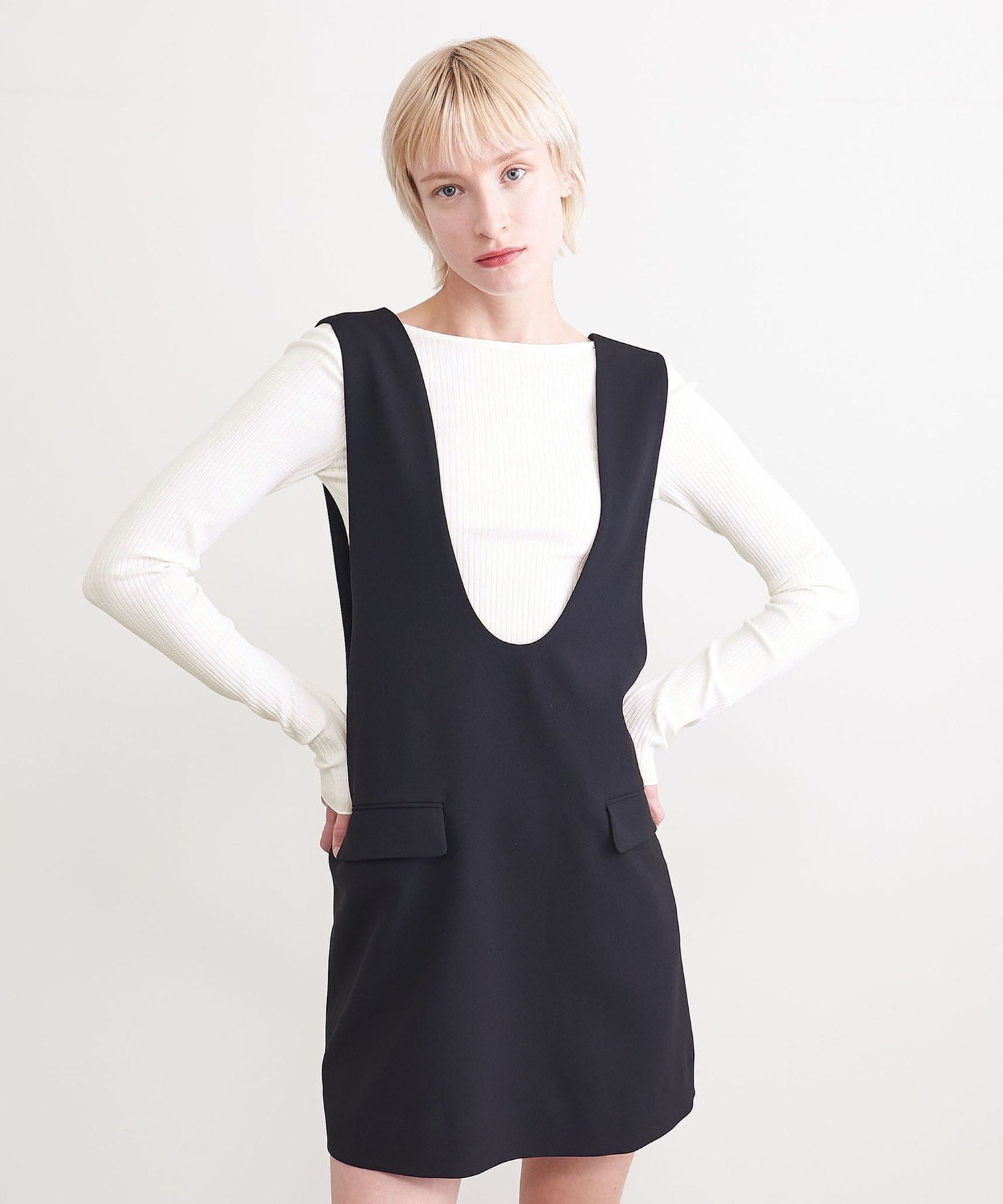 【その他のブランド/Other】のAEWEN MATOPH 2WAY ホック リブカットソー インテリア・キッズ・メンズ・レディースファッション・服の通販 founy(ファニー) 　ファッション　Fashion　レディースファッション　WOMEN　トップス・カットソー　Tops/Tshirt　カットソー　Cut and Sewn　カットソー　Cut And Sew　コルセット　Corset　コンパクト　Compact　シルケット　Mercerization　デニム　Denim　バランス　Balance　ビスチェ　Bustier　フィット　Fit　ボトム　Bottom　エレガント 上品　Elegant　WHITE|ID: prp329100004563314 ipo3291000000032268909