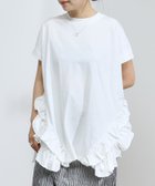 【フリークスストア/FREAK'S STORE】のオーガニックコットン 裾フリルトップス / 裾フリルデザイン 半袖Tシャツ /ロールアップTシャツ 25SS ホワイト|ID: prp329100004563357 ipo3291000000033561268
