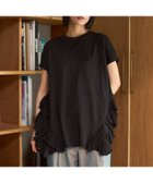 【フリークスストア/FREAK'S STORE】のオーガニックコットン 裾フリルトップス / 裾フリルデザイン 半袖Tシャツ /ロールアップTシャツ 25SS ブラック|ID: prp329100004563357 ipo3291000000033561269