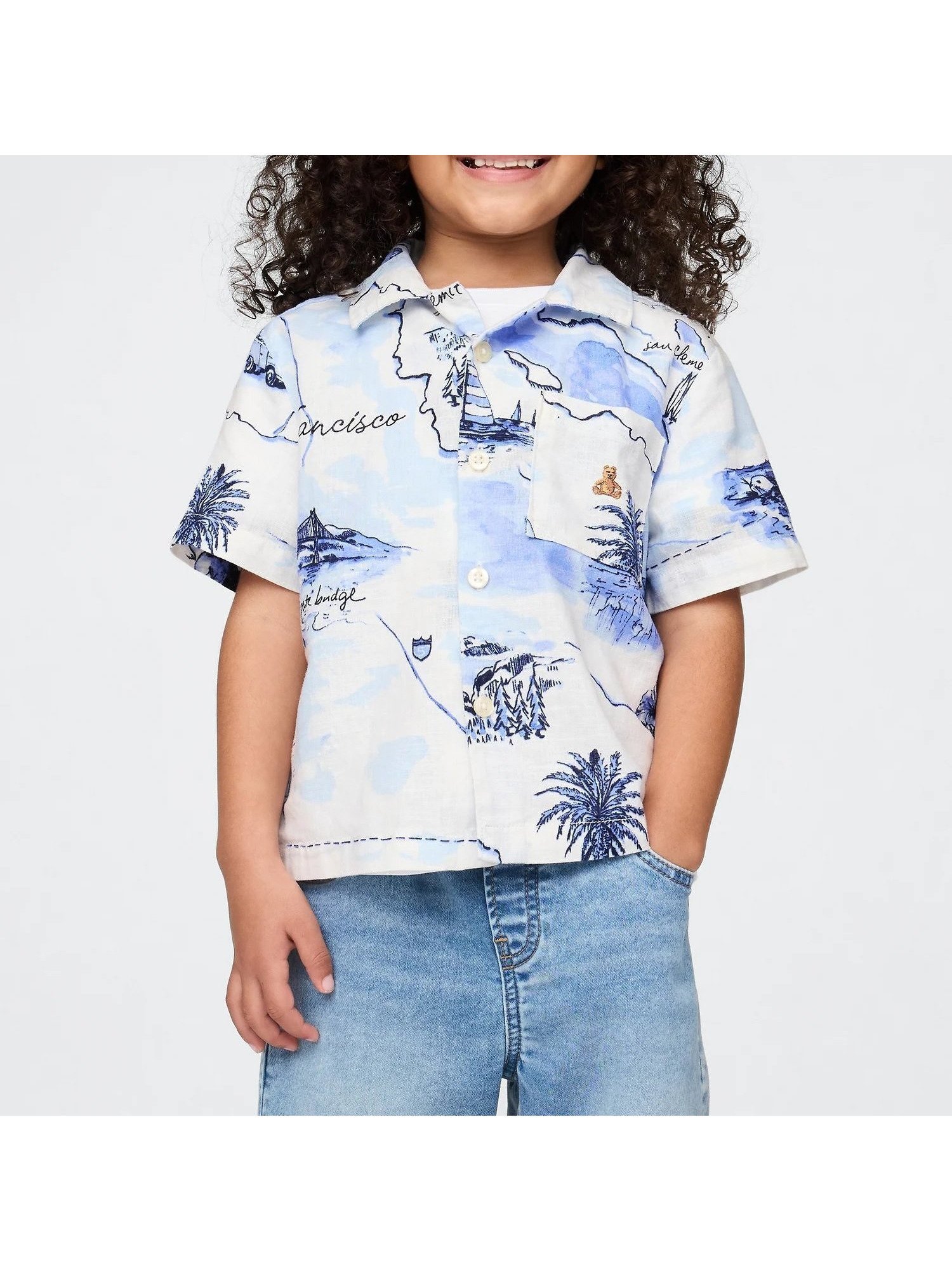 【ギャップ/GAP / KIDS】のコットンリネン カバナシャツ (幼児・ベビー) インテリア・キッズ・メンズ・レディースファッション・服の通販 founy(ファニー) 　ファッション　Fashion　キッズファッション　KIDS Children’s Clothing　ストレート　Straight　パッチ　Patch　フィット　Fit　フロント　Front　ベビー　Baby　ポケット　Pocket　半袖　Short Sleeve　リネン　Linen　リラックス　Relax　SHIRTING BLUE V2|ID: prp329100004563391 ipo3291000000032672143