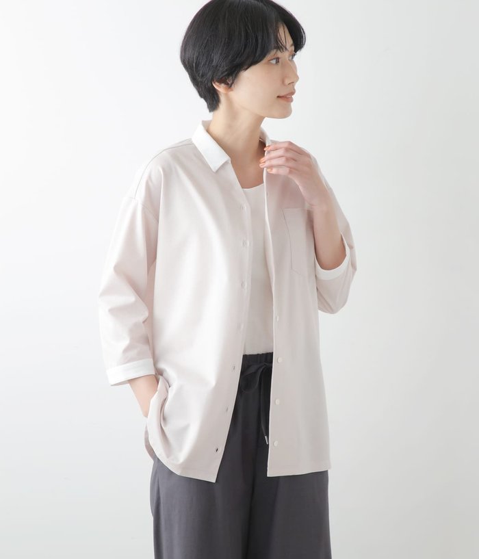 【ニューヨーカー/NEWYORKER】の【接触冷感】 J-CAMICIE 7分袖スキッパーシャツ インテリア・キッズ・メンズ・レディースファッション・服の通販 founy(ファニー) https://founy.com/ ファッション Fashion レディースファッション WOMEN トップス・カットソー Tops/Tshirt シャツ/ブラウス Shirts/Blouses カットソー Cut And Sew クール Cool スキッパー Skipper ストライプ Stripe エレガント 上品 Elegant 夏 Summer |ID: prp329100004563409 ipo3291000000032270167