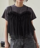 【ラナン/Ranan】のRANAN/チュールビスチェドッキングTシャツ チャコール/ブラック|ID: prp329100004563450 ipo3291000000032270674