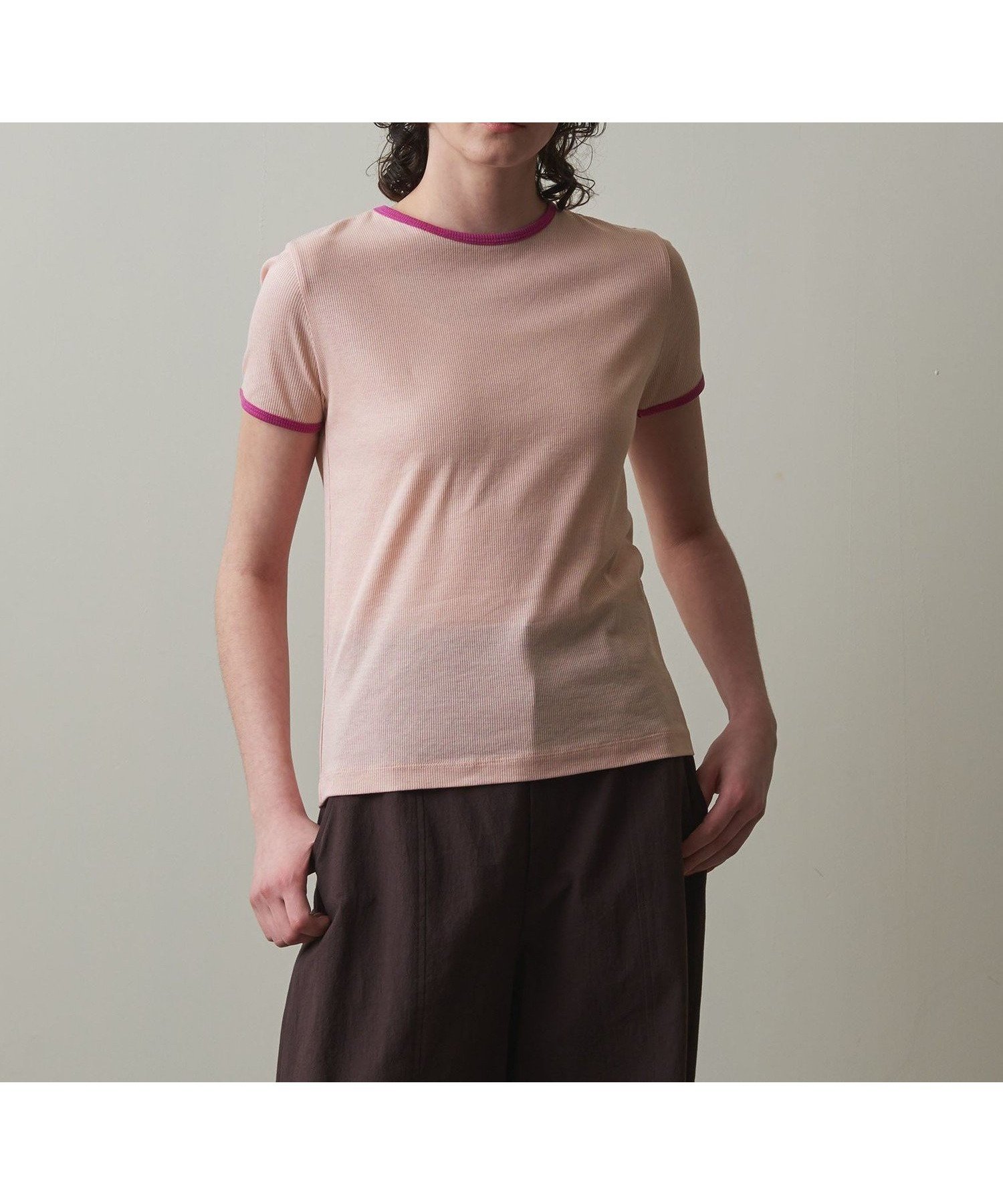 【その他のブランド/Other】のSteven Alan リンガー プルオーバーTシャツ インテリア・キッズ・メンズ・レディースファッション・服の通販 founy(ファニー) 　ファッション　Fashion　レディースファッション　WOMEN　トップス・カットソー　Tops/Tshirt　シャツ/ブラウス　Shirts/Blouses　ロング / Tシャツ　T-Shirts　プルオーバー　Pullover　インナー　Inner　コンパクト　Compact　ジャケット　Jacket　タンク　Tank　パイピング　Piping　LT.PINK|ID: prp329100004563463 ipo3291000000032270921