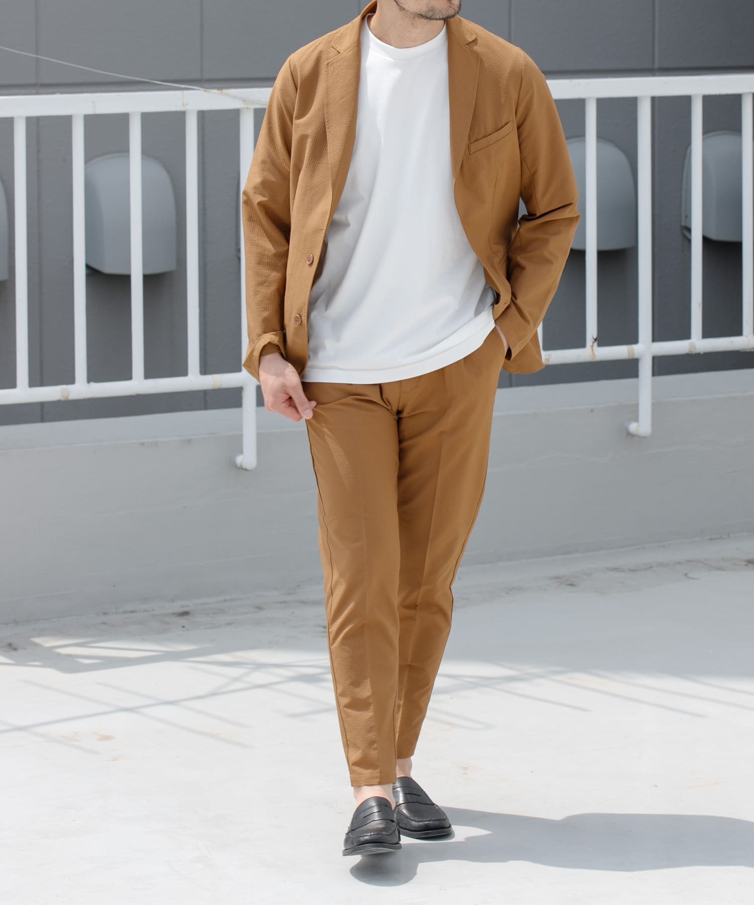 【アーバンリサーチ ロッソ/URBAN RESEARCH ROSSO / MEN】の『WEB限定』『XLサイズあり』ウォッシャブルドライシアサッカーセットアップ インテリア・キッズ・メンズ・レディースファッション・服の通販 founy(ファニー) 　ファッション　Fashion　メンズファッション　Men's Style Online　セットアップ　Setup/Men　インナー　Inner　春　Spring　サングラス　Sunglasses　シェイプ　Shape　シューズ　Shoes　ショルダー　Shoulder　ジャケット　Jacket　ストレッチ　Stretch　スニーカー　Sneakers　スマート　Smart　セットアップ　Set Up　センター　Center　テーパード　Tapered　ドローコード　Draw Cord　パイピング　Piping　フィット　Fit　ポロシャツ　Polo Shirt　リュック　Ruck Sack　S/S・春夏　Ss・Spring/Summer　夏　Summer　ビジネス 仕事 通勤　Business　2025年　2025　2025春夏・S/S　Ss,Spring/Summer,2025　L/BROWN|ID: prp329100004563475 ipo3291000000032609418