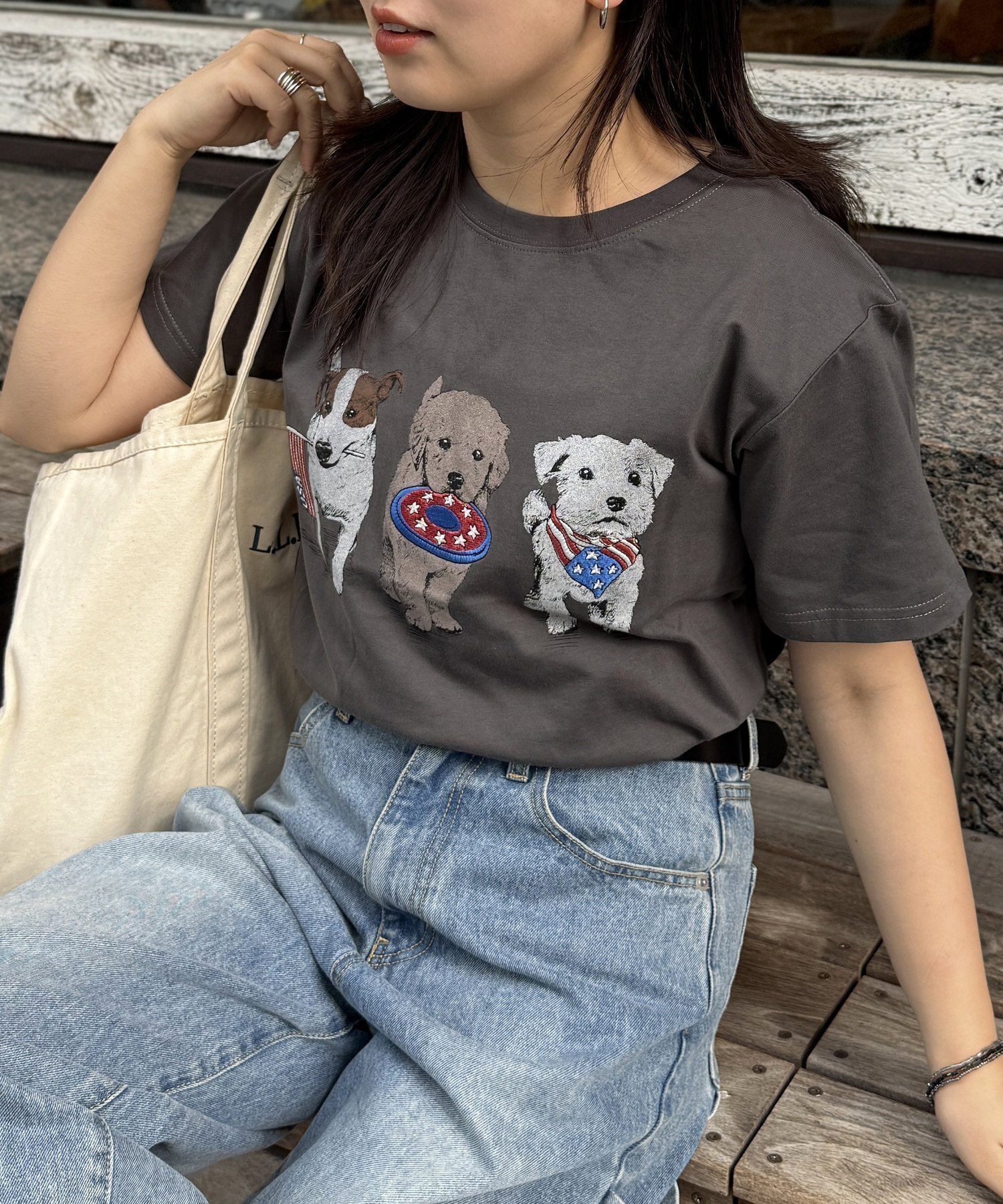 【シーピーシーエム/CPCM】のスーベニアTシャツ インテリア・キッズ・メンズ・レディースファッション・服の通販 founy(ファニー) 　ファッション　Fashion　レディースファッション　WOMEN　トップス・カットソー　Tops/Tshirt　シャツ/ブラウス　Shirts/Blouses　ロング / Tシャツ　T-Shirts　おすすめ　Recommend　アメリカン　American　インナー　Inner　ジャケット　Jacket　パーカー　Hoodie　プリント　Print　ベーシック　Basic　チャコールグレー|ID: prp329100004563488 ipo3291000000032271140