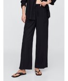 【ギャップ/GAP】のミッドライズ リネンブレンド プルオンワイドパンツ 人気、トレンドファッション・服の通販 founy(ファニー) ファッション Fashion レディースファッション WOMEN パンツ Pants ドローコード Draw Cord パッチ Patch フィット Fit フロント Front ポケット Pocket リネン Linen ワイド Wide thumbnail TRUE_BLACK_V2|ID: prp329100004564018 ipo3291000000032275477