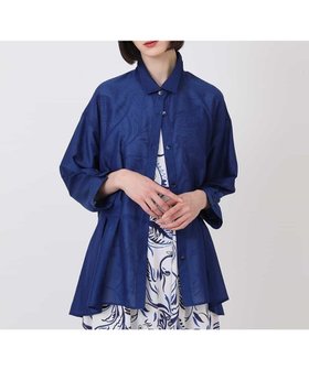 【ヒロコビス/HIROKO BIS】のペプラム風ヘムブラウス /洗濯機で洗える 人気、トレンドファッション・服の通販 founy(ファニー) ファッション Fashion レディースファッション Fashion for Women トップス・カットソー Cut & Sew Tops シャツ・ブラウス・オフィスカジュアル Elegant Blouses & Button-Ups おすすめ Recommended / Our Picks エアリー Airy Texture シアー Sheer, See-Through シンプル Simple, Minimal ドレープ Drape, Draping Fabric ヘムライン Hemline, Bottom Cut ペプラム Peplum, Flared Hem ロング Long, Long-Length エレガント 上品 Elegant 切替 Switching, Contrast Panel 夏 Summer 洗える Machine Washable |ID:prp329100004564036