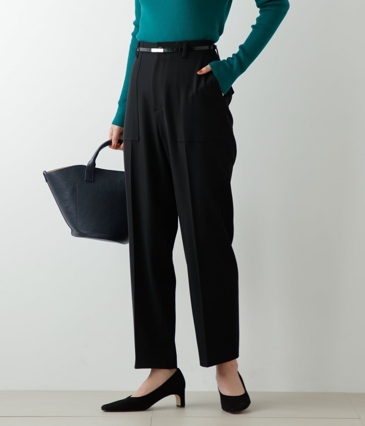 【ニューヨーカー/NEWYORKER】のストレッチカルゼ ベイカーパンツ 人気、トレンドファッション・服の通販 founy(ファニー) 　ファッション　Fashion　レディースファッション　WOMEN　パンツ　Pants　カットソー　Cut And Sew　シンプル　Simple　ストレッチ　Stretch　ストレート　Straight　センター　Center　タートルネック　Turtleneck　パッチ　Patch　フラップ　Flap　フロント　Front　ベーシック　Basic　ポケット　Pocket　リラックス　Relax　A/W・秋冬　Aw・Autumn/Winter・Fw・Fall-Winter　エレガント 上品　Elegant　ビジネス 仕事 通勤　Business　 other-1|ID: prp329100004564045 ipo3291000000032275680