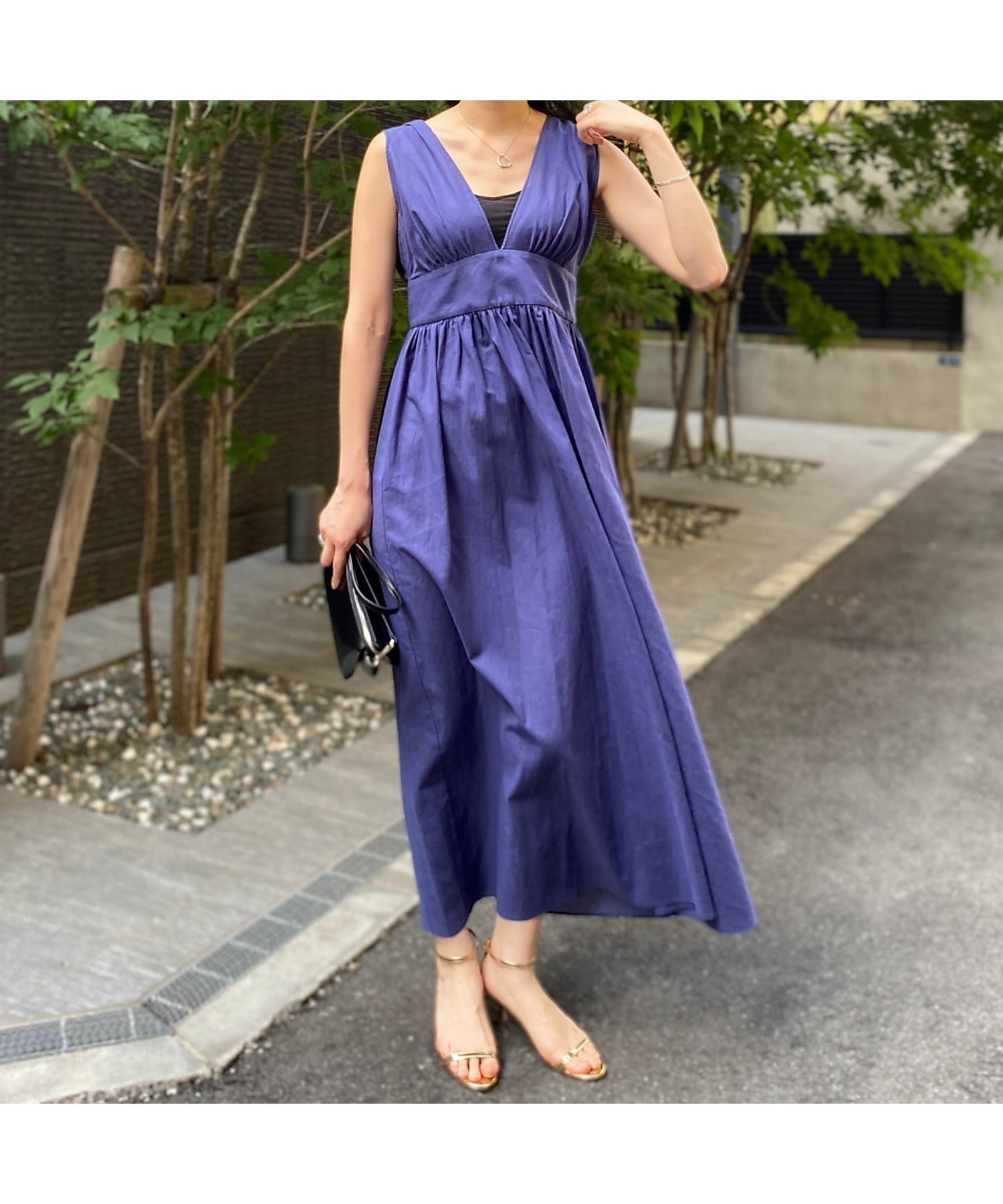 【ルージュヴィフラクレ/Rouge vif la cle】の麻混3WAYウエストリボンワンピース インテリア・キッズ・メンズ・レディースファッション・服の通販 founy(ファニー) 　ファッション　Fashion　レディースファッション　Fashion for Women　ワンピース　Dresses　おすすめ　Recommended / Our Picks　リゾート　Resort, Vacation Style　リネン　Linen, Linen Fabric　リボン　Ribbon, Bow　エレガント 上品　Elegant　夏　Summer　定番　Standard, Basic Item　ビジネス 仕事 通勤　Business / Work / Commuting　ブルー|ID: prp329100004564057 ipo3291000000032708501