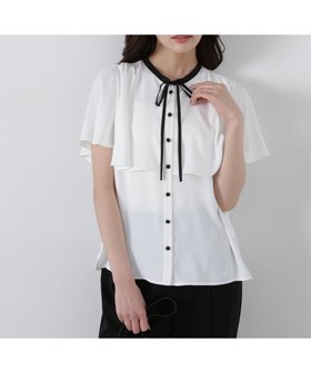 【プロポーション ボディドレッシング/PROPORTION BODY DRESSING】の半袖レイヤードブラウス 人気、トレンドファッション・服の通販 founy(ファニー) ファッション Fashion レディースファッション WOMEN トップス・カットソー Tops/Tshirt シャツ/ブラウス Shirts/Blouses バランス Balance フェミニン Feminine モノトーン Monotone ヨーク Yoke 人気 Popularity 半袖 Short Sleeve |ID:prp329100004564137