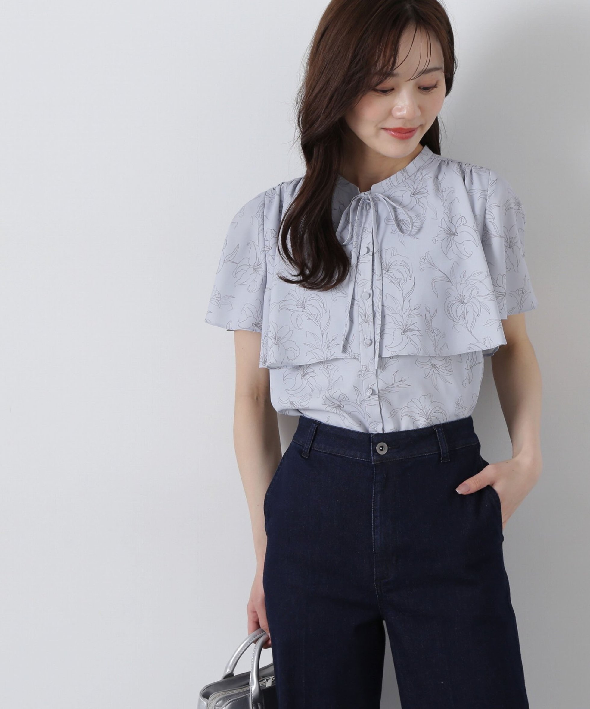 【プロポーション ボディドレッシング/PROPORTION BODY DRESSING】の半袖レイヤードブラウス インテリア・キッズ・メンズ・レディースファッション・服の通販 founy(ファニー) 　ファッション　Fashion　レディースファッション　WOMEN　トップス・カットソー　Tops/Tshirt　シャツ/ブラウス　Shirts/Blouses　バランス　Balance　フェミニン　Feminine　モノトーン　Monotone　ヨーク　Yoke　人気　Popularity　半袖　Short Sleeve　ブルー|ID: prp329100004564137 ipo3291000000032276599