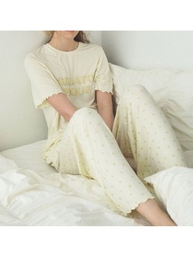 【ジェラート ピケ/gelato pique】の【接触冷感】ハート柄ロングパンツ 人気、トレンドファッション・服の通販 founy(ファニー) ファッション Fashion レディースファッション WOMEN パンツ Pants イエロー Yellow キャミソール Camisole パープル Purple プリント Print ロング Long 夏 Summer |ID:prp329100004564209