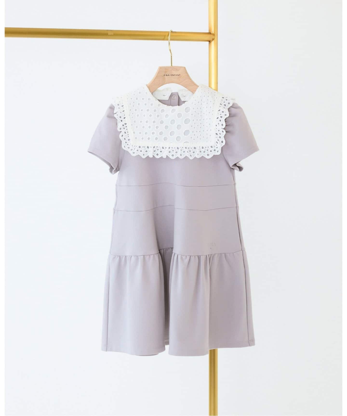 【イエナアンファン/IENA ENFANT / KIDS】の【BASIC】3wayエトワールサマーワンピース kids(100cm-150cm) インテリア・キッズ・メンズ・レディースファッション・服の通販 founy(ファニー) 　ファッション　Fashion　キッズファッション　Fashion for Kids　ワンピース　Dresses　シンプル　Simple, Minimal　スクエア　Square, Square Shape　ティアードワンピース　Tiered Dress, Flared Dress　ラウンド　Round, Round Neck　半袖　Short Sleeve, Half Sleeve　洗える　Machine Washable　グレーB|ID: prp329100004564212 ipo3291000000032471549