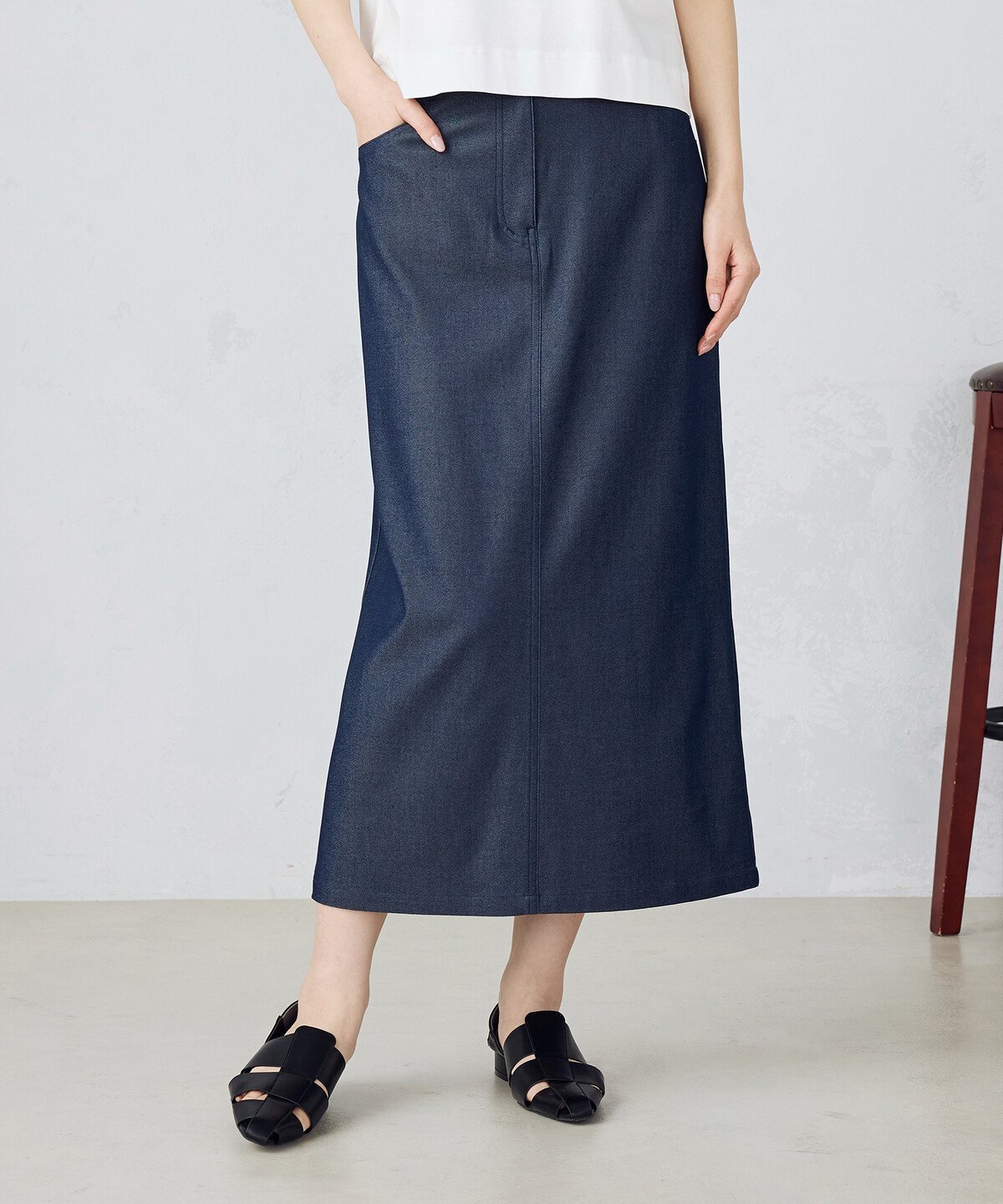 【コムサイズム/COMME CA ISM】のデニムライクセミマーメイドスカート / セットアップ対応 人気、トレンドファッション・服の通販 founy(ファニー) 　ファッション　Fashion　レディースファッション　Fashion for Women　セットアップ　Matching Sets　スカート・ミニ/ミディ/マキシ　Skirts / Mini, Midi & Maxi Skirts　ショート　Short, Short Length　シンプル　Simple, Minimal　ジャケット　Jacket, Outerwear　ストレッチ　Stretch, Stretchy Fabric　スリット　Slit, Slit Detail　セットアップ　Set-Up, Coordinated Outfit　デニム　Denim, Jeans Material　ブルゾン　Blouson, Bomber Jacket　ポケット　Pocket, Pocket Detail　マーメイド　Mermaid, Fishtail Silhouette　 other-1|ID: prp329100004564217 ipo3291000000032726029