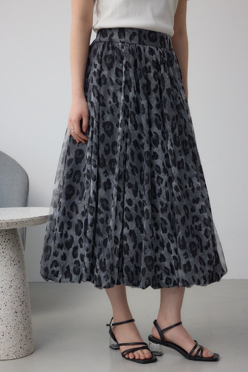 【アズール バイ マウジー/AZUL by moussy】のチュールレイヤードバルーンスカート インテリア・キッズ・メンズ・レディースファッション・服の通販 founy(ファニー) 　ファッション　Fashion　レディースファッション　WOMEN　スカート　Skirt　コンパクト　Compact　チュール　Tulle　トレンド　Trend　バルーン　Balloon　柄BLK5|ID: prp329100004564229 ipo3291000000032277791