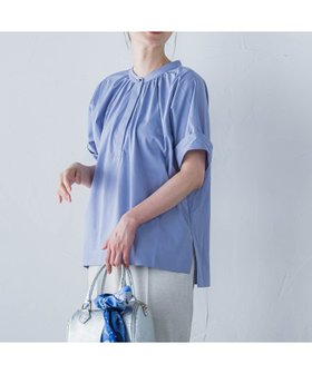 【ロートレ アモン/LAUTRE AMONT】の【WEB限定】ライクアウーヴンバンドカラーブラウス≪洗濯機で洗える≫ 人気、トレンドファッション・服の通販 founy(ファニー) ファッション Fashion レディースファッション Fashion for Women トップス・カットソー Cut & Sew Tops シャツ・ブラウス・オフィスカジュアル Elegant Blouses & Button-Ups 洗える Machine Washable カットソー Cut and Sewn Top バランス Balance, Style Balance ボトム Bottoms, Lower Wear |ID:prp329100004564330