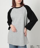 【セットアップセブン/SETUP7】のUnited Athle/5.6オンス ラグラン Tシャツ ロンT 七分袖 長袖 カットソー プルオーバー 重ね着 ユニセックス オーバーサイズ ユナイテッドアスレ 5045 BLKXGRY|ID: prp329100004564396 ipo3291000000034799792