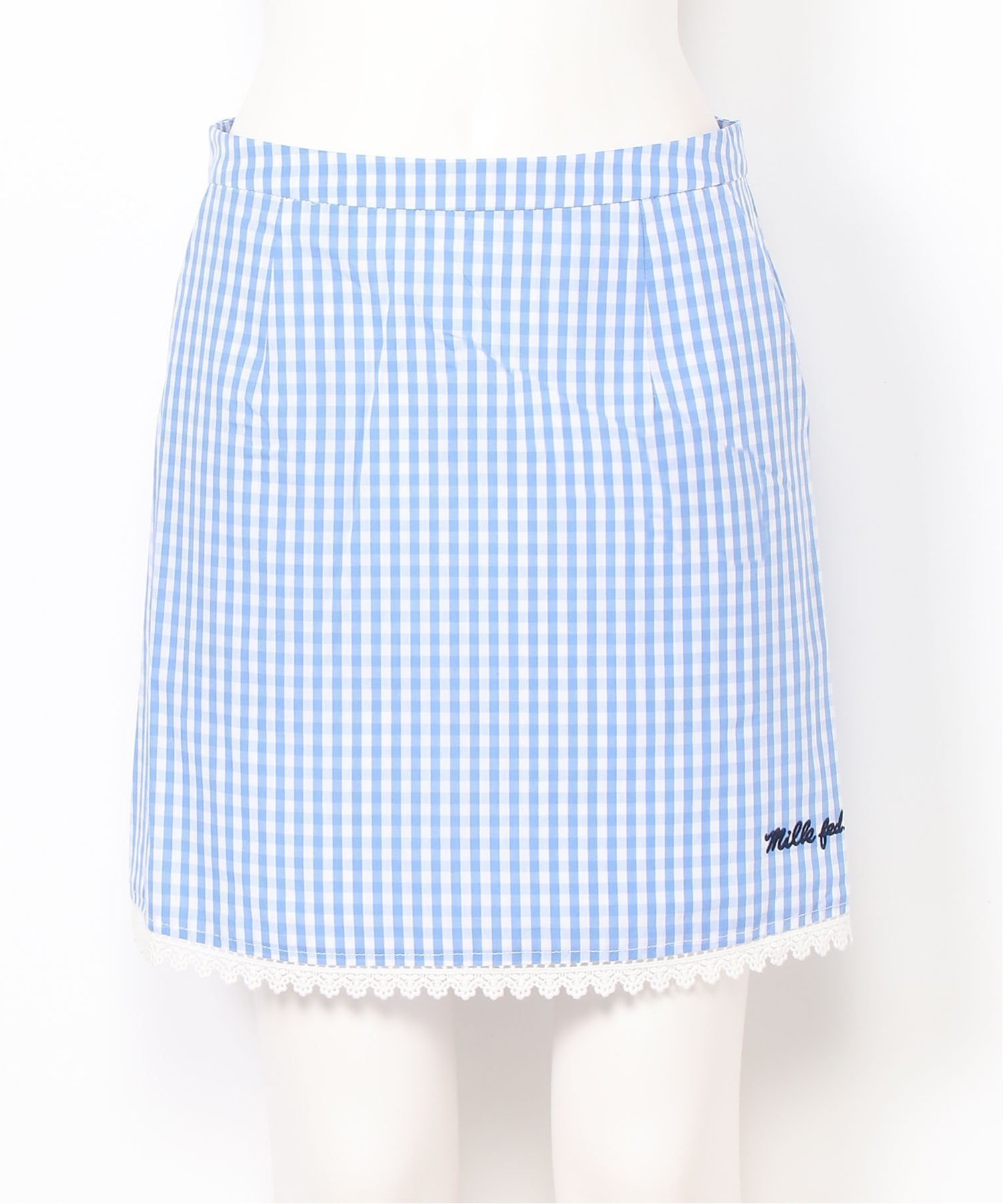 【ミルクフェド/MILKFED.】のMILKFED/GINGHAM MINI SKIRT インテリア・キッズ・メンズ・レディースファッション・服の通販 founy(ファニー) 　ファッション　Fashion　レディースファッション　WOMEN　スカート　Skirt　ミニスカート　Mini Skirts　おすすめ　Recommend　ガーリー　Girly　ギンガム　Gingham　スリーブ　Sleeve　チェック　Check　フリル　Frills　ポケット　Pocket　ミニスカート　Mini Skirt　LtBLUE|ID: prp329100004564405 ipo3291000000032279644