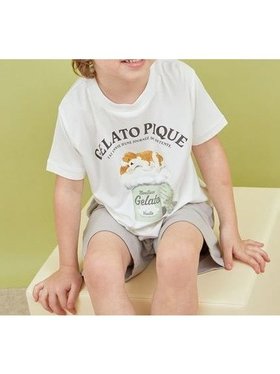 【ジェラート ピケ/gelato pique / KIDS】の【KIDS】スリーピングドッグTシャツ 人気、トレンドファッション・服の通販 founy(ファニー) ファッション Fashion キッズファッション Fashion for Kids ショート Short, Short Length プリント Print, Printed Pattern ワンポイント One Point, Statement Accent 犬 Dog |ID:prp329100004564526