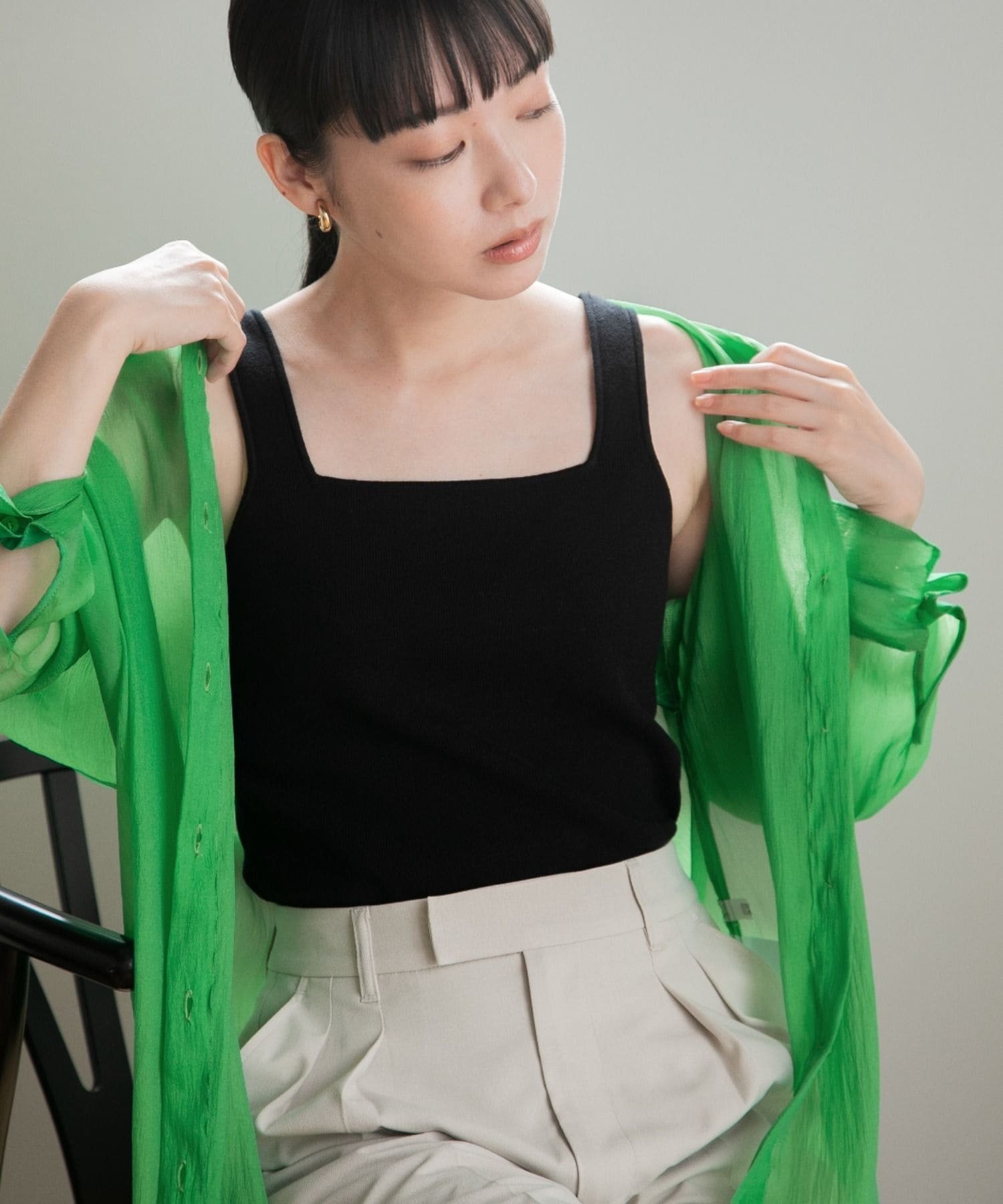【ローリーズファーム/LOWRYS FARM】のソウバリスクエアタンクトップ インテリア・キッズ・メンズ・レディースファッション・服の通販 founy(ファニー) 　ファッション　Fashion　レディースファッション　Fashion for Women　インナー　Innerwear　ジャケット　Jacket, Outerwear　スクエア　Square, Square Shape　ストレッチ　Stretch, Stretchy Fabric　ベーシック　Basic, Essential　夏　Summer　ブラック09|ID: prp329100004564582 ipo3291000000032754767