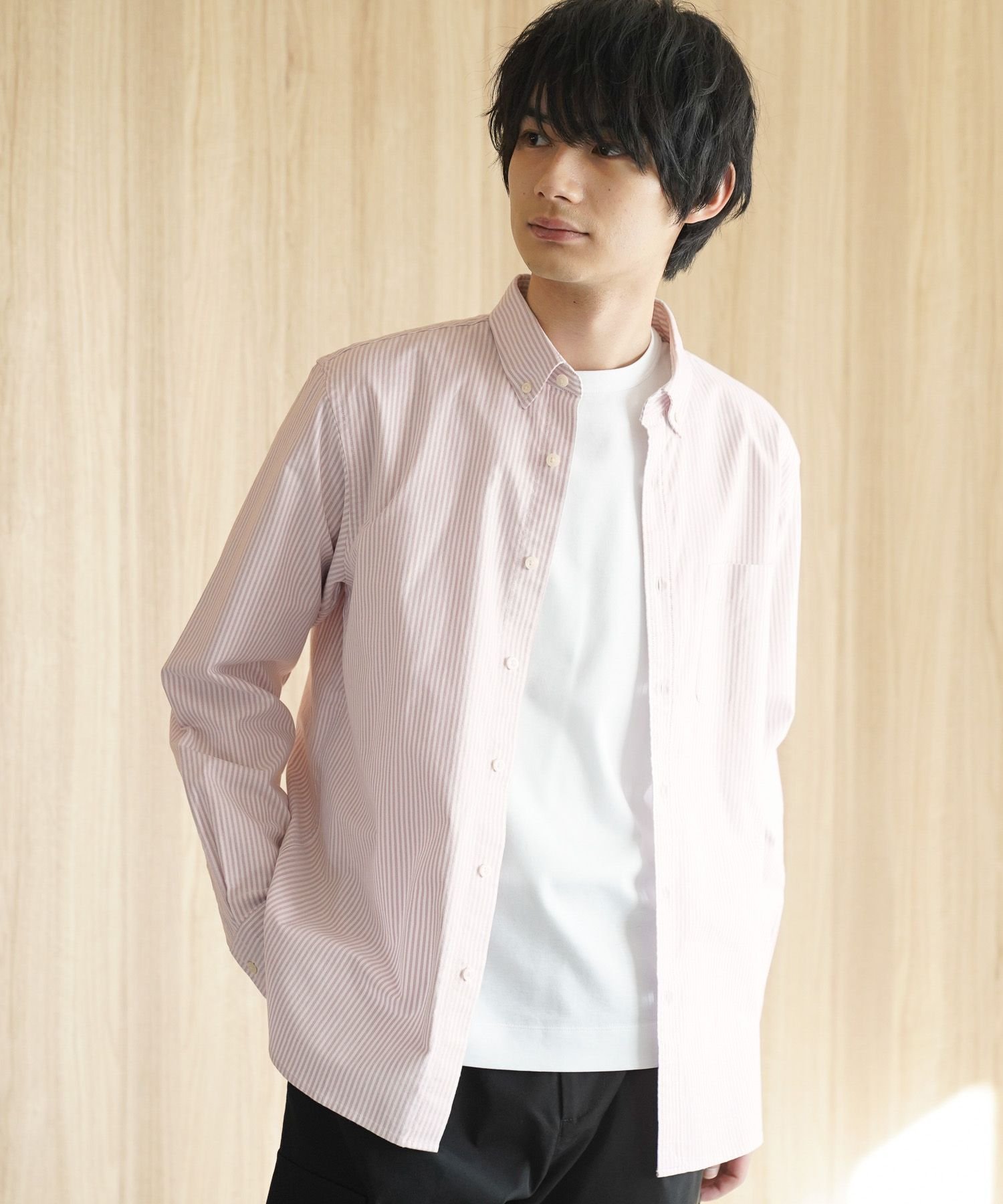 【グローバルワーク/GLOBAL WORK / MEN】のイージーケアオックス/ボタンダウンシャツ/147192 インテリア・キッズ・メンズ・レディースファッション・服の通販 founy(ファニー) 　ファッション　Fashion　メンズファッション　MEN　カフス　Cuffs　ジャケット　Jacket　スウェット　Sweat　ビジネス 仕事 通勤　Business　レギュラー　Regular　エレガント 上品　Elegant　定番　Standard　ピンクロンスト22|ID: prp329100004564618 ipo3291000000032281193
