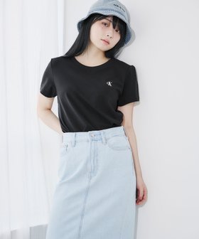 【カルバンクライン/Calvin Klein】の【公式ショップ】 カルバンクライン ロゴスリムTシャツ Calvin Klein Jeans 47AB804 人気、トレンドファッション・服の通販 founy(ファニー) ファッション Fashion レディースファッション WOMEN トップス・カットソー Tops/Tshirt シャツ/ブラウス Shirts/Blouses ロング / Tシャツ T-Shirts スリム Slim ミックス Mix 定番 Standard |ID:prp329100004564641