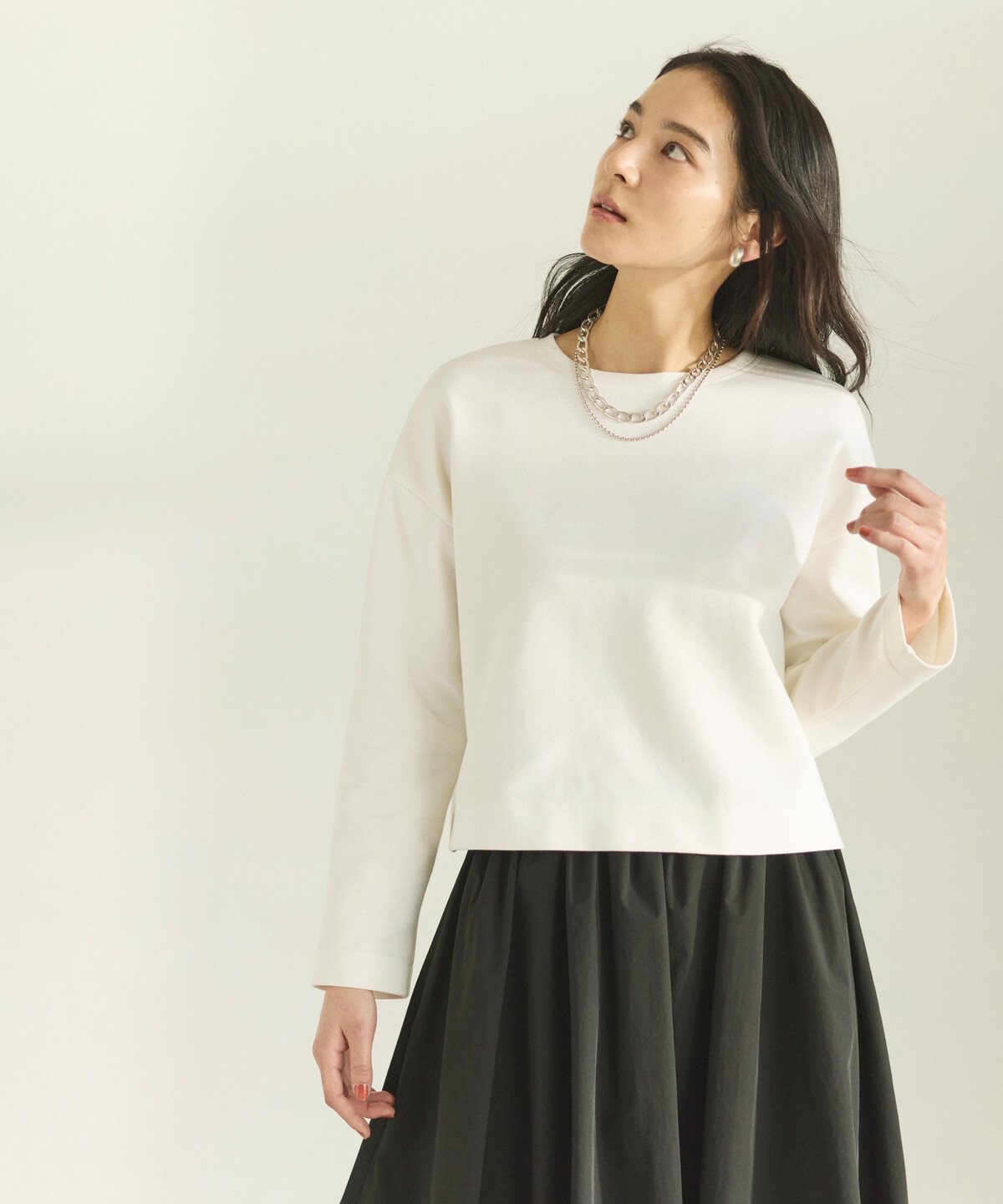 【コムサイズム/COMME CA ISM】のクロップド丈 Tシャツ(長袖) 人気、トレンドファッション・服の通販 founy(ファニー) 　ファッション　Fashion　レディースファッション　WOMEN　トップス・カットソー　Tops/Tshirt　シャツ/ブラウス　Shirts/Blouses　ロング / Tシャツ　T-Shirts　クロップド　Cropped　ストレッチ　Stretch　タンブラー　Tumbler　なめらか　Smooth　長袖　Long Sleeve　ベーシック　Basic　ロング　Long　 other-1|ID: prp329100004564647 ipo3291000000032281402