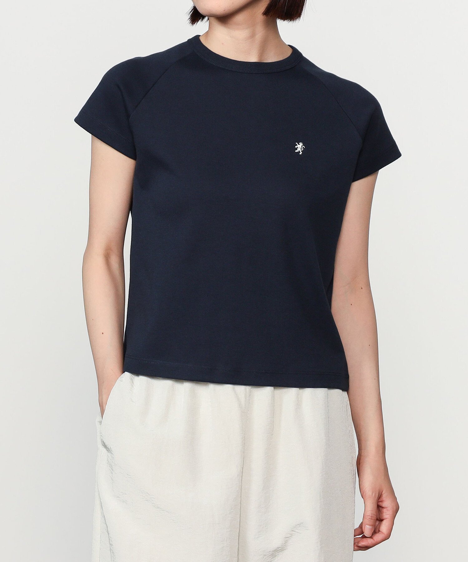 【ビショップ/Bshop】のコットンポリエステル ラグランスリーブTシャツ WOMEN インテリア・キッズ・メンズ・レディースファッション・服の通販 founy(ファニー) 　ファッション　Fashion　レディースファッション　Fashion for Women　トップス・カットソー　Cut & Sew Tops　シャツ・ブラウス・オフィスカジュアル　Elegant Blouses & Button-Ups　ロングTシャツ・Tシャツ　Longline T-Shirts & Tees　スリーブ　Sleeve, Long Sleeve / Short Sleeve　フィット　Fit, Slim Fit　レギュラー　Regular, Standard Fit　DKNAVY|ID: prp329100004564690 ipo3291000000032698850