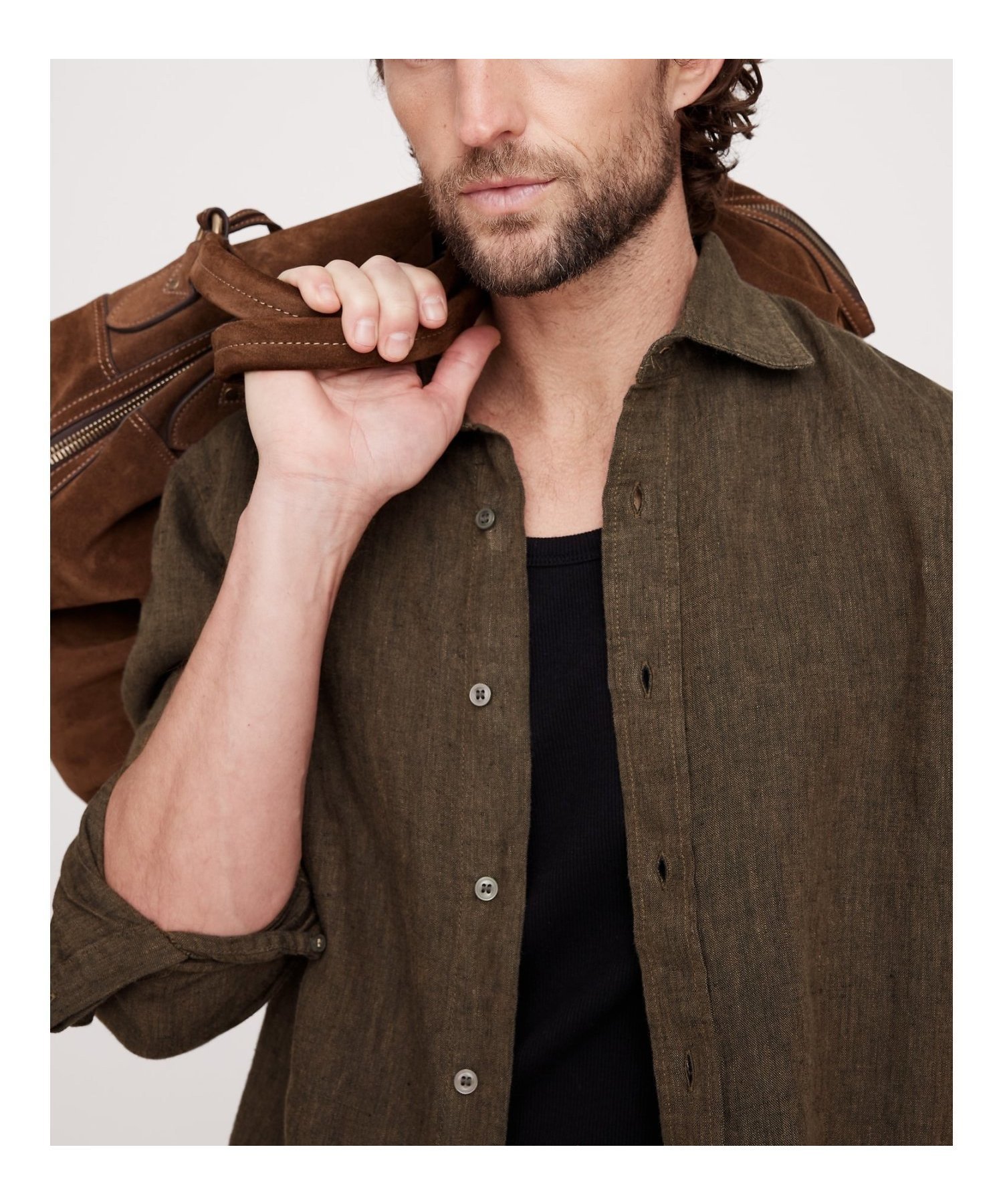 【バナナ リパブリック/BANANA REPUBLIC】のスタンダードフィット スタンダード リネンシャツ インテリア・キッズ・メンズ・レディースファッション・服の通販 founy(ファニー) 　ファッション　Fashion　レディースファッション　WOMEN　トップス・カットソー　Tops/Tshirt　シャツ/ブラウス　Shirts/Blouses　スタンダード　Standard　フィット　Fit　フロント　Front　リネン　Linen　BROWN|ID: prp329100004564714 ipo3291000000032326008