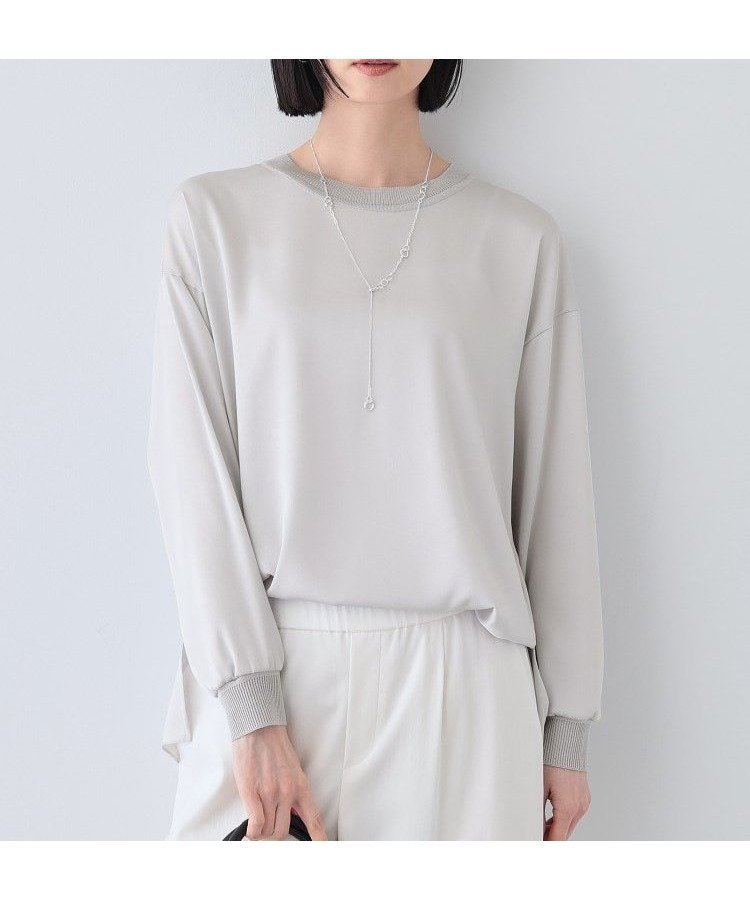 【インディヴィ/INDIVI】の春SALE!【洗える】異素材ドッキングトップス インテリア・キッズ・メンズ・レディースファッション・服の通販 founy(ファニー) 　ファッション　Fashion　レディースファッション　WOMEN　トップス・カットソー　Tops/Tshirt　インナー　Inner　春　Spring　洗える　Washable　キャミソール　Camisole　サテン　Satin　ジャケット　Jacket　チェック　Check　楽ちん　Easy　A/W・秋冬　Aw・Autumn/Winter・Fw・Fall-Winter　再入荷　Restock/Back In Stock/Re Arrival　おすすめ　Recommend　2024年　2024　エレガント 上品　Elegant　2024-2025秋冬・A/W　Aw/Autumn/Winter/Fw/Fall/2024-2025　ライトグレー|ID: prp329100004564787 ipo3291000000032282271