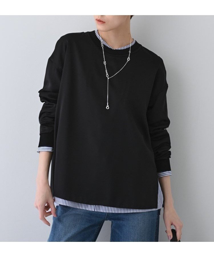 【インディヴィ/INDIVI】の春SALE!【洗える】異素材ドッキングトップス インテリア・キッズ・メンズ・レディースファッション・服の通販 founy(ファニー) 　ファッション　Fashion　レディースファッション　WOMEN　トップス・カットソー　Tops/Tshirt　インナー　Inner　春　Spring　洗える　Washable　キャミソール　Camisole　サテン　Satin　ジャケット　Jacket　チェック　Check　楽ちん　Easy　A/W・秋冬　Aw・Autumn/Winter・Fw・Fall-Winter　再入荷　Restock/Back In Stock/Re Arrival　おすすめ　Recommend　2024年　2024　エレガント 上品　Elegant　2024-2025秋冬・A/W　Aw/Autumn/Winter/Fw/Fall/2024-2025　ブラック|ID: prp329100004564787 ipo3291000000032282273