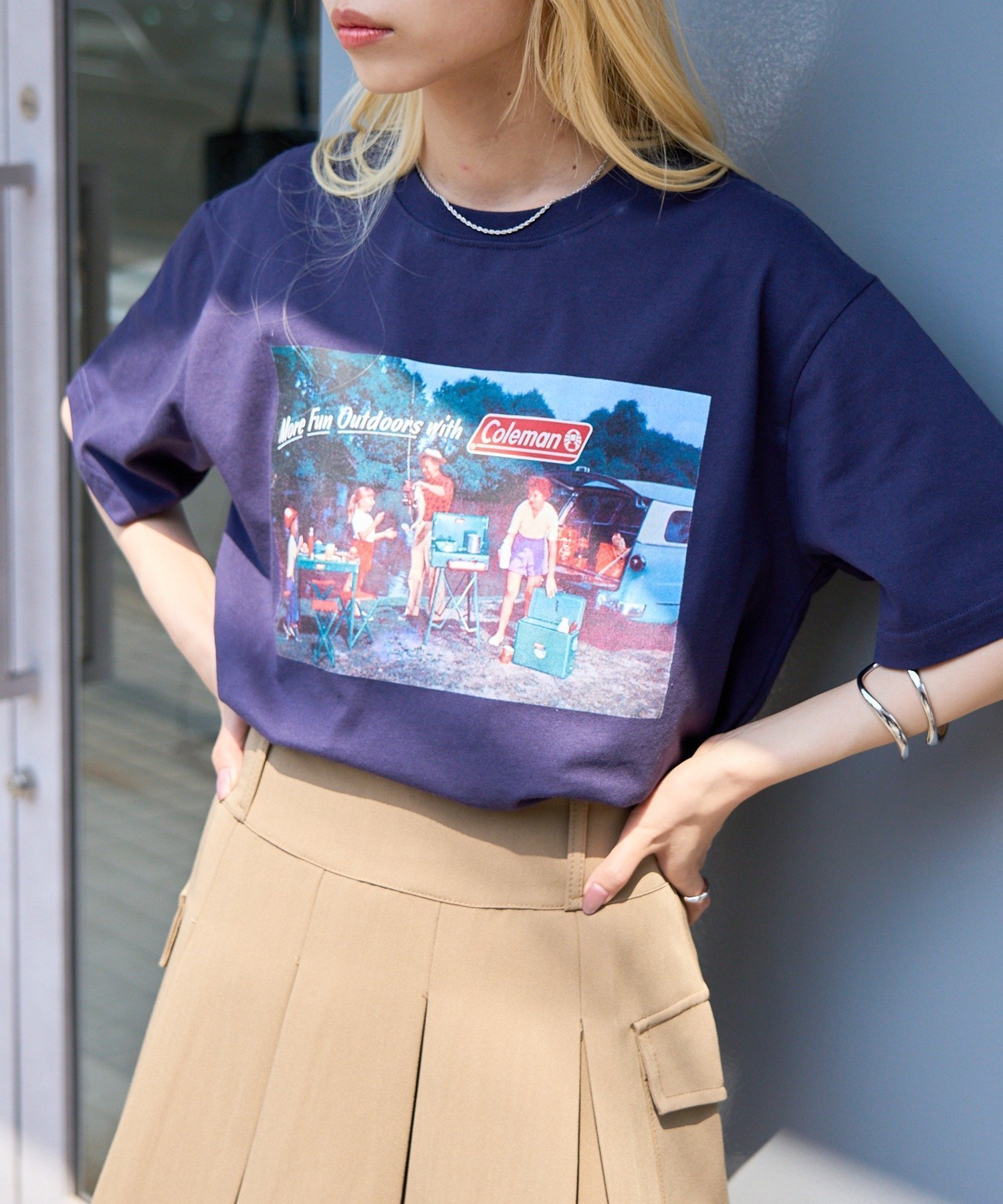【セットアップセブン/SETUP7】のColeman/【限定商品】コールマン レトロアウトドア プリント半袖Tシャツ インテリア・キッズ・メンズ・レディースファッション・服の通販 founy(ファニー) 　ファッション　Fashion　レディースファッション　Fashion for Women　トップス・カットソー　Cut & Sew Tops　シャツ・ブラウス・オフィスカジュアル　Elegant Blouses & Button-Ups　ロングTシャツ・Tシャツ　Longline T-Shirts & Tees　アウトドア　Outdoor Clothing　厚底　Platform Shoes　カーゴパンツ　Cargo Pants, Utility Pants　サングラス　Sunglasses, Shades　シューズ　Shoes, Footwear　スニーカー　Sneakers, Trainers　デニム　Denim, Jeans Material　トレンド　Trend, Trending Now　定番　Standard, Basic Item　人気　Popular, Best Seller　ハーフ　Half, Half-Length　プリント　Print, Printed Pattern　半袖　Short Sleeve, Half Sleeve　再入荷　Restock / Back in Stock　スマホショルダーバッグ　Smartphone Shoulder Bag　NVY|ID: prp329100004564897 ipo3291000000033893347