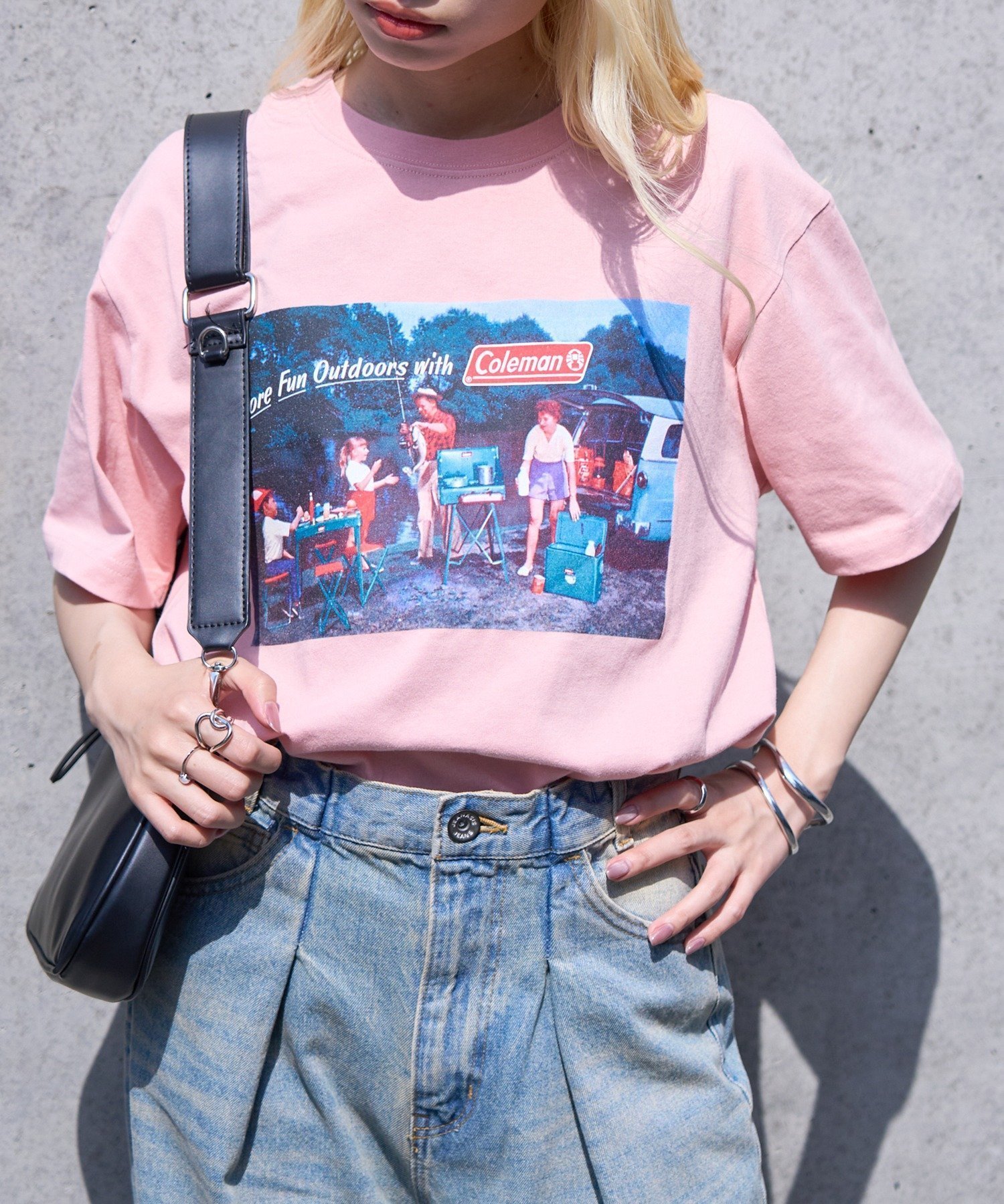 【セットアップセブン/SETUP7】のColeman/【限定商品】コールマン レトロアウトドア プリント半袖Tシャツ インテリア・キッズ・メンズ・レディースファッション・服の通販 founy(ファニー) 　ファッション　Fashion　レディースファッション　Fashion for Women　トップス・カットソー　Cut & Sew Tops　シャツ・ブラウス・オフィスカジュアル　Elegant Blouses & Button-Ups　ロングTシャツ・Tシャツ　Longline T-Shirts & Tees　アウトドア　Outdoor Clothing　厚底　Platform Shoes　カーゴパンツ　Cargo Pants, Utility Pants　サングラス　Sunglasses, Shades　シューズ　Shoes, Footwear　スニーカー　Sneakers, Trainers　デニム　Denim, Jeans Material　トレンド　Trend, Trending Now　定番　Standard, Basic Item　人気　Popular, Best Seller　ハーフ　Half, Half-Length　プリント　Print, Printed Pattern　半袖　Short Sleeve, Half Sleeve　再入荷　Restock / Back in Stock　スマホショルダーバッグ　Smartphone Shoulder Bag　PNK|ID: prp329100004564897 ipo3291000000033893348