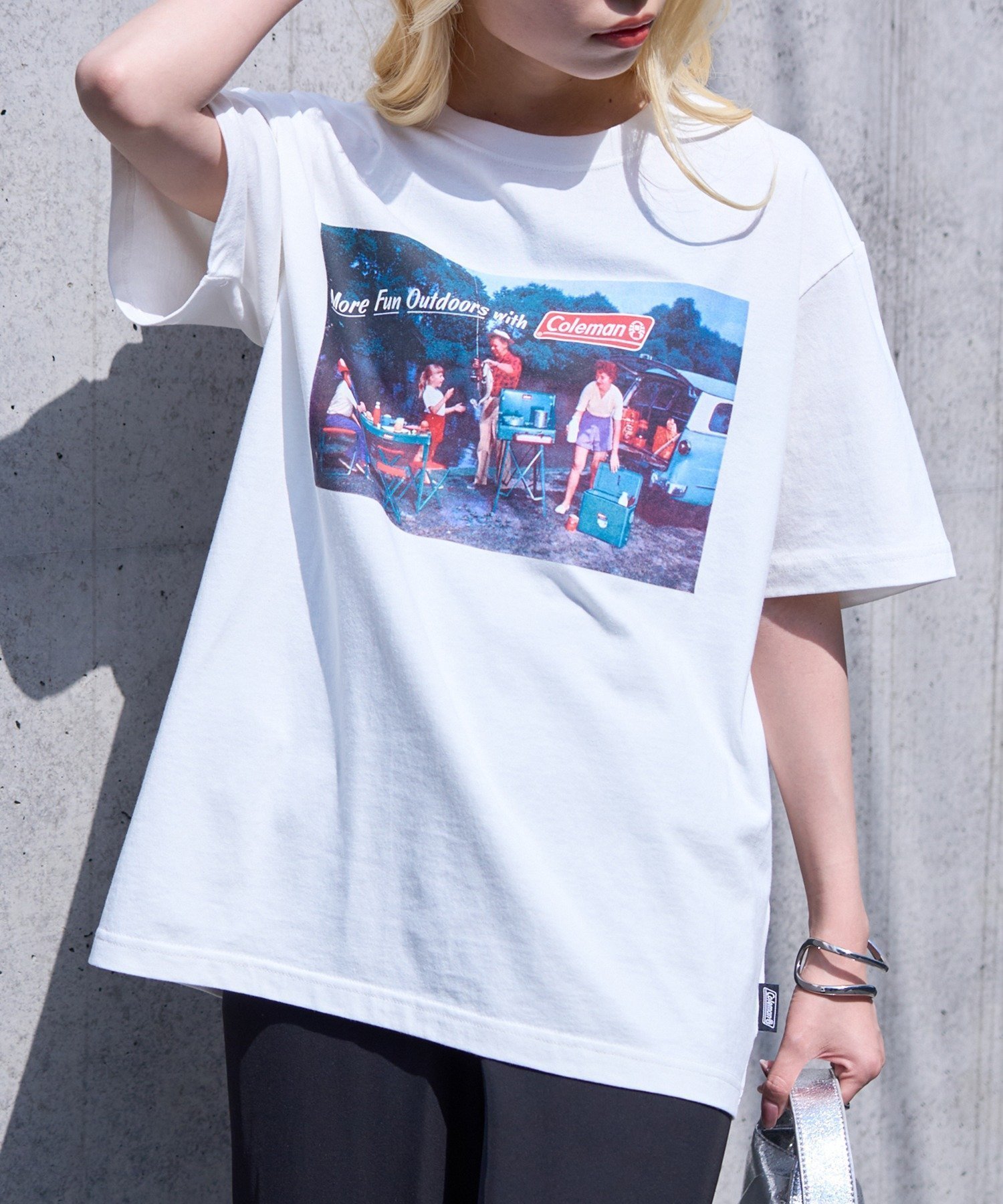 【セットアップセブン/SETUP7】のColeman/【限定商品】コールマン レトロアウトドア プリント半袖Tシャツ インテリア・キッズ・メンズ・レディースファッション・服の通販 founy(ファニー) 　ファッション　Fashion　レディースファッション　Fashion for Women　トップス・カットソー　Cut & Sew Tops　シャツ・ブラウス・オフィスカジュアル　Elegant Blouses & Button-Ups　ロングTシャツ・Tシャツ　Longline T-Shirts & Tees　アウトドア　Outdoor Clothing　厚底　Platform Shoes　カーゴパンツ　Cargo Pants, Utility Pants　サングラス　Sunglasses, Shades　シューズ　Shoes, Footwear　スニーカー　Sneakers, Trainers　デニム　Denim, Jeans Material　トレンド　Trend, Trending Now　定番　Standard, Basic Item　人気　Popular, Best Seller　ハーフ　Half, Half-Length　プリント　Print, Printed Pattern　半袖　Short Sleeve, Half Sleeve　再入荷　Restock / Back in Stock　スマホショルダーバッグ　Smartphone Shoulder Bag　WHT|ID: prp329100004564897 ipo3291000000033893349