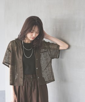 【グローバルワーク/GLOBAL WORK】のレースシャツ半袖/494043 人気、トレンドファッション・服の通販 founy(ファニー) ファッション Fashion レディースファッション Ladies' Fashion Online トップス・カットソー Tops/Tshirt シャツ/ブラウス Shirts/Blouses おすすめ Recommend インナー Inner ストライプ Stripe デニム Denim トレンド Trend レース Race 半袖 Short Sleeve |ID:prp329100004564934