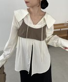 【カプリシューレマージュ/CAPRICIEUX LEMAGE】の【セットアイテム】ビスチェ付BIG襟シャツ 人気、トレンドファッション・服の通販 founy(ファニー) ファッション Fashion レディースファッション WOMEN トップス・カットソー Tops/Tshirt シャツ/ブラウス Shirts/Blouses ビスチェ Bustier おすすめ Recommend ジャケット Jacket スキッパー Skipper トレンド Trend ビスチェ Bustier マキシ Maxi ループ Loop ワイド Wide 春 Spring thumbnail エクリュ|ID: prp329100004564942 ipo3291000000032283253