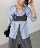【カプリシューレマージュ/CAPRICIEUX LEMAGE】の【セットアイテム】ビスチェ付BIG襟シャツ 人気、トレンドファッション・服の通販 founy(ファニー) ファッション Fashion レディースファッション WOMEN トップス・カットソー Tops/Tshirt シャツ/ブラウス Shirts/Blouses ビスチェ Bustier おすすめ Recommend ジャケット Jacket スキッパー Skipper トレンド Trend ビスチェ Bustier マキシ Maxi ループ Loop ワイド Wide 春 Spring thumbnail ブルー|ID: prp329100004564942 ipo3291000000032283255