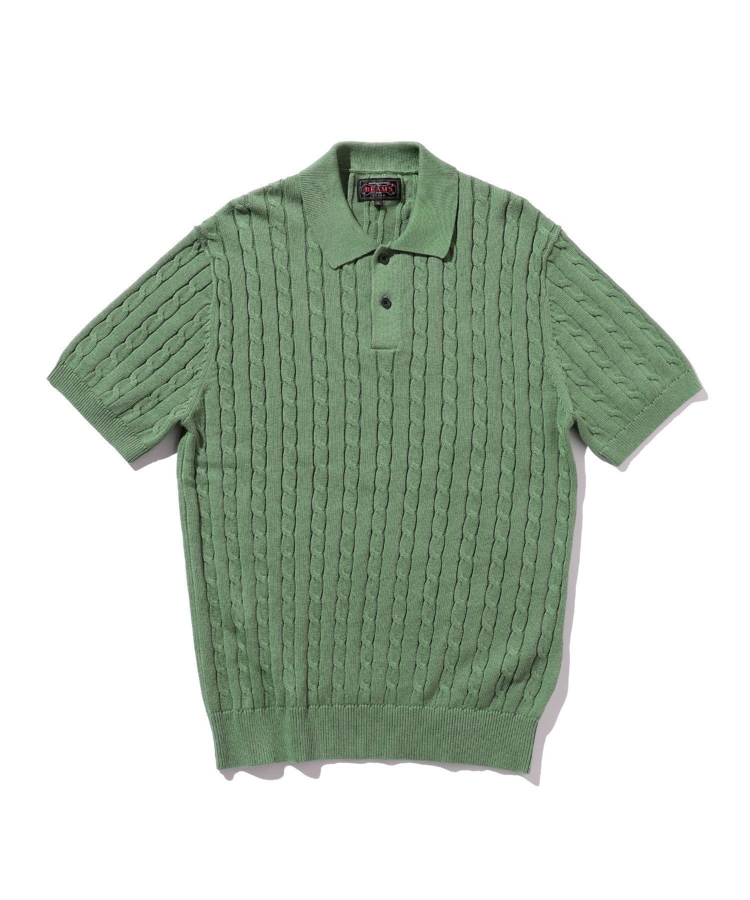 【ビームス/BEAMS / MEN】のケーブルニット ポロシャツ 25SS インテリア・キッズ・メンズ・レディースファッション・服の通販 founy(ファニー) 　ファッション　Fashion　メンズファッション　Fashion for Men　2025年　2025　2025春夏・S/S　Spring/Summer 2025 SS25　インナー　Innerwear　ジャケット　Jacket, Outerwear　パターン　Pattern, Design Print　ベーシック　Basic, Essential　ポロシャツ　Polo Shirt, Collared Tee　リネン　Linen, Linen Fabric　リラックス　Relax, Relaxed Fit　GREEN|ID: prp329100004565002 ipo3291000000033162861