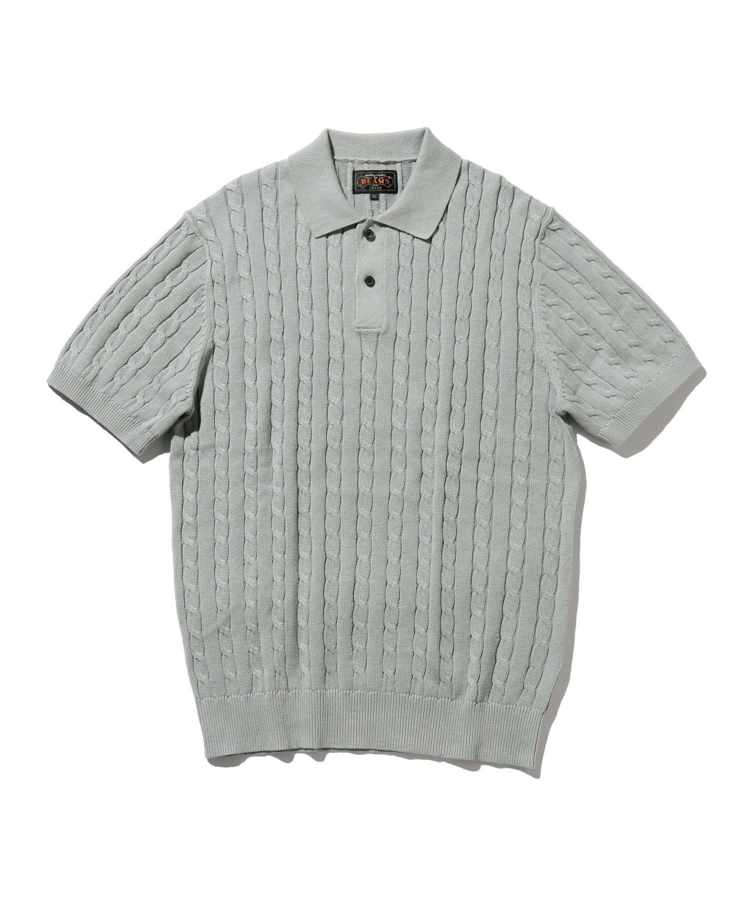 【ビームス/BEAMS / MEN】のケーブルニット ポロシャツ 25SS インテリア・キッズ・メンズ・レディースファッション・服の通販 founy(ファニー) 　ファッション　Fashion　メンズファッション　Fashion for Men　2025年　2025　2025春夏・S/S　Spring/Summer 2025 SS25　インナー　Innerwear　ジャケット　Jacket, Outerwear　パターン　Pattern, Design Print　ベーシック　Basic, Essential　ポロシャツ　Polo Shirt, Collared Tee　リネン　Linen, Linen Fabric　リラックス　Relax, Relaxed Fit　ICE_BLUE|ID: prp329100004565002 ipo3291000000033162865