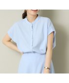 【その他のブランド/Other】の【UVケア/吸水速乾/洗濯機OK/冷感】麻調合繊タックブラウス ラク服シリーズ サックスブルー|ID: prp329100004565040 ipo3291000000032283814
