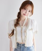 【ナイスクラップ/NICE CLAUP】の【セット対応】配色ラメニット半袖カーディガン 人気、トレンドファッション・服の通販 founy(ファニー) ファッション Fashion レディースファッション WOMEN トップス・カットソー Tops/Tshirt ニット Knit Tops カーディガン Cardigans おすすめ Recommend カーディガン Cardigan ガーリー Girly クロップド Cropped セットアップ Set Up フロント Front ボトム Bottom マーメイド Mermaid ミニスカート Mini Skirt ロング Long 半袖 Short Sleeve 夏 Summer thumbnail オフホワイト|ID: prp329100004565071 ipo3291000000032284019
