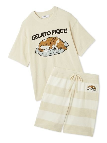 【ジェラートピケ オム/GELATO PIQUE HOMME / MEN】の【ONLINE限定】【HOMME】エアリーモコドッグジャガードプルオーバー ハーフパンツセット インテリア・キッズ・メンズ・レディースファッション・服の通販 founy(ファニー) https://founy.com/ ファッション Fashion メンズファッション Men's Style Online トップス・カットソー Tops/Tshirt/Men ボトムス Bottoms/Men ハーフ / ショートパンツ Short Pants おすすめ Recommend ギフト プレゼント Gift Present クッション Cushion セットアップ Set Up ハーフ Half ボーダー Border モチーフ Motif 半袖 Short Sleeve 無地 Plain Color 犬 Dog |ID: prp329100004565081 ipo3291000000032608975