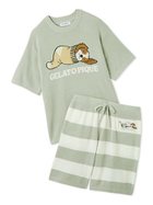 【ジェラートピケ オム/GELATO PIQUE HOMME / MEN】の【ONLINE限定】【HOMME】エアリーモコドッグジャガードプルオーバー ハーフパンツセット MNT[021]|ID: prp329100004565081 ipo3291000000032608979