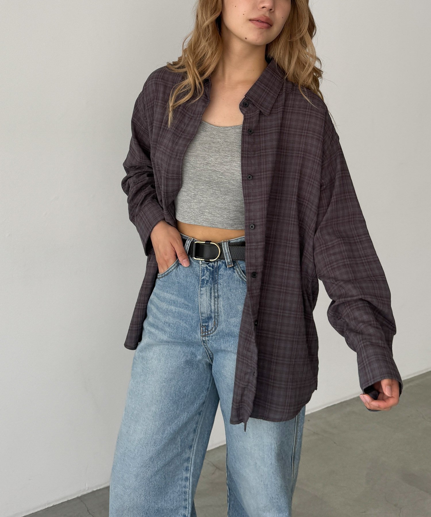 【キャナルジーン/CANAL JEAN】のCOIN コットンボイルチェックシャツ インテリア・キッズ・メンズ・レディースファッション・服の通販 founy(ファニー) 　ファッション　Fashion　レディースファッション　WOMEN　トップス・カットソー　Tops/Tshirt　シャツ/ブラウス　Shirts/Blouses　おすすめ　Recommend　チェック　Check　夏　Summer　パープル|ID: prp329100004565089 ipo3291000000032284176