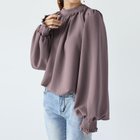 【その他のブランド/Other】のブラウス ボリューム袖 トップス シャツ レディース 長袖 スタンドカラー パープル|ID: prp329100004565107 ipo3291000000032284410